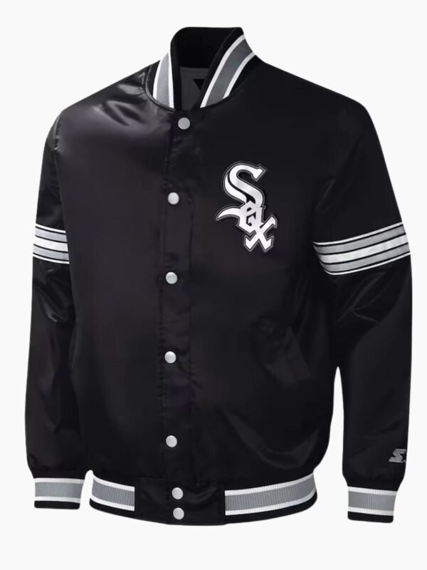 Black Chicago White Sox Midfield Satin Jacket