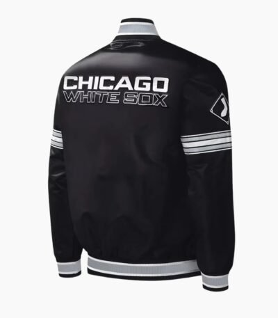 Black Chicago White Sox Midfield Satin Jacket