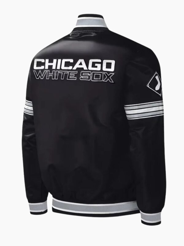 Black Chicago White Sox Midfield Satin Jacket