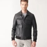 Black College Leather Jacket