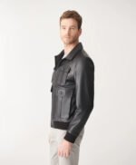 Black College Leather Jacket