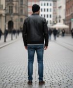 Black Leather Jacket With Collars
