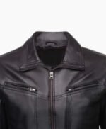 Black Leather Jacket With Collars