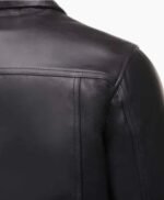 Black Leather Jacket With Collars