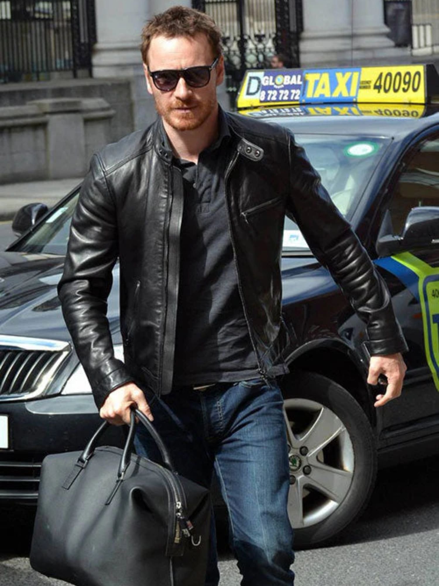 Black Michael Fassbender Leather Jacket For Men Black Michael Fassbender Leather Jacket For Men