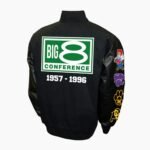 Black Oklahoma Sooners Big 8 Conference Varsity Jacket USA