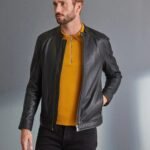 Black Signature Leather Racer Jacket