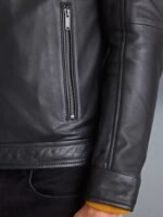 Black Signature Leather Racer Jacket