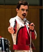 Bohemian Rhapsody Freddie Mercury Red and White Leather Jacket