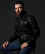 Brilliant Minds Zachary Quinto Leather Jacket