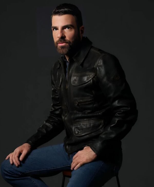 Brilliant Minds Zachary Quinto Leather Jacket