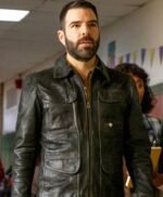 Brilliant Minds Zachary Quinto Leather Jacket