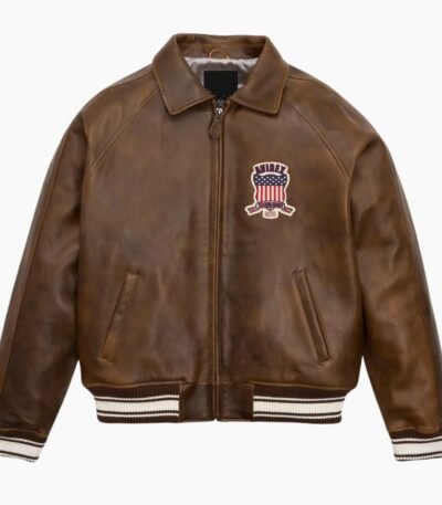 Brown Avirex Icon Leather Jacket