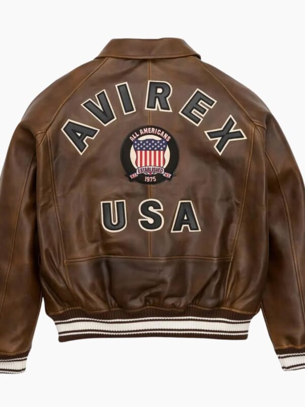 Brown Avirex Icon Leather Jacket