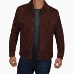 Brown Suede Leather Jacket for Men