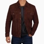 Brown Suede Leather Jacket for Men