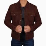 Brown Suede Leather Jacket for Men