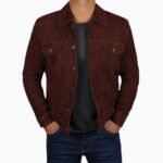 Brown Suede Leather Jacket for Men