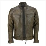 Brown Vintage Biker Leather Jacket