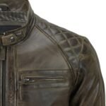 Brown Vintage Biker Leather Jacket