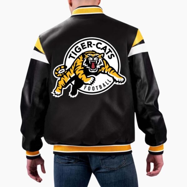 CFL Hamilton Tiger Cats Varsity Leather Jacket