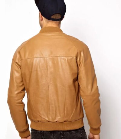 Casual Tan Brown Bomber Jacket