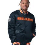 Chicago Bears Closer Navy Satin Jacket