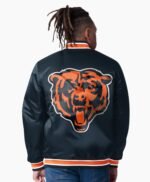 Chicago Bears Closer Navy Satin Jacket
