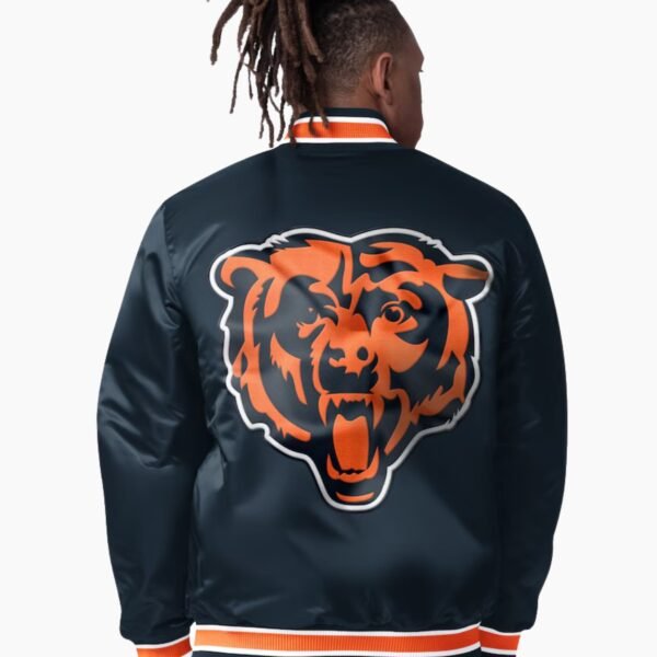 Chicago Bears Closer Navy Satin Jacket