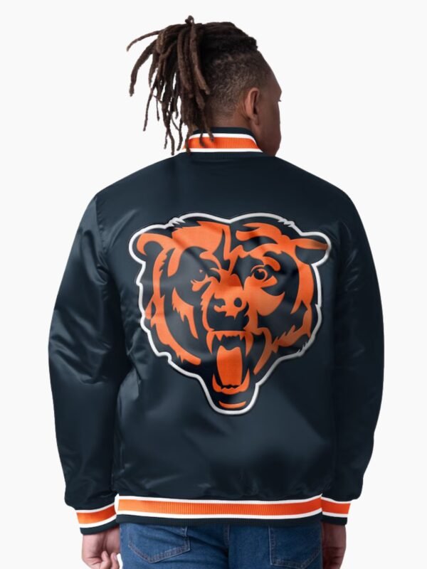 Chicago Bears Closer Navy Satin Jacket