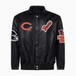 Chicago Bears Full Leather Old English Jacket