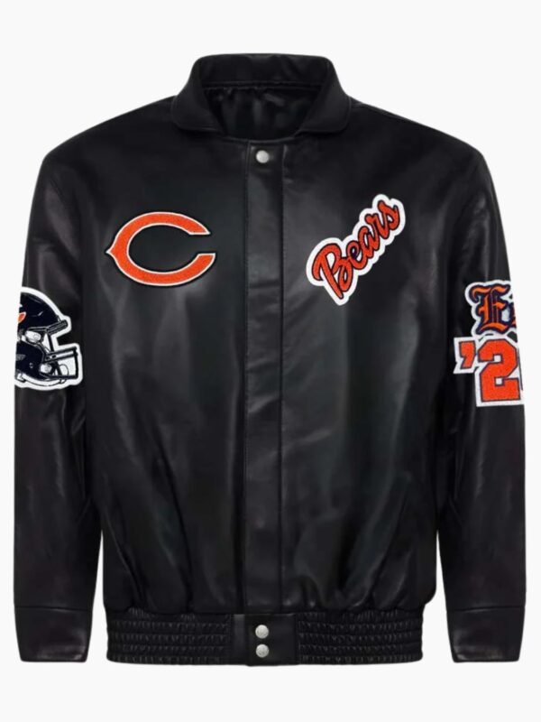 Chicago Bears Full Leather Old English Jacket