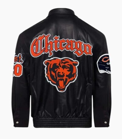 Chicago Bears Full Leather Old English Jacket