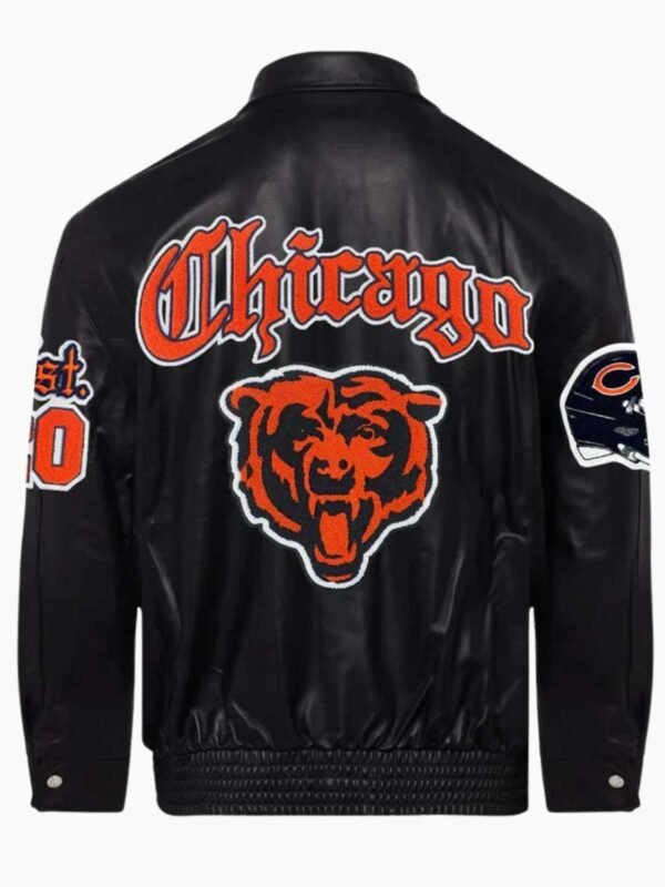 Chicago Bears Full Leather Old English Jacket