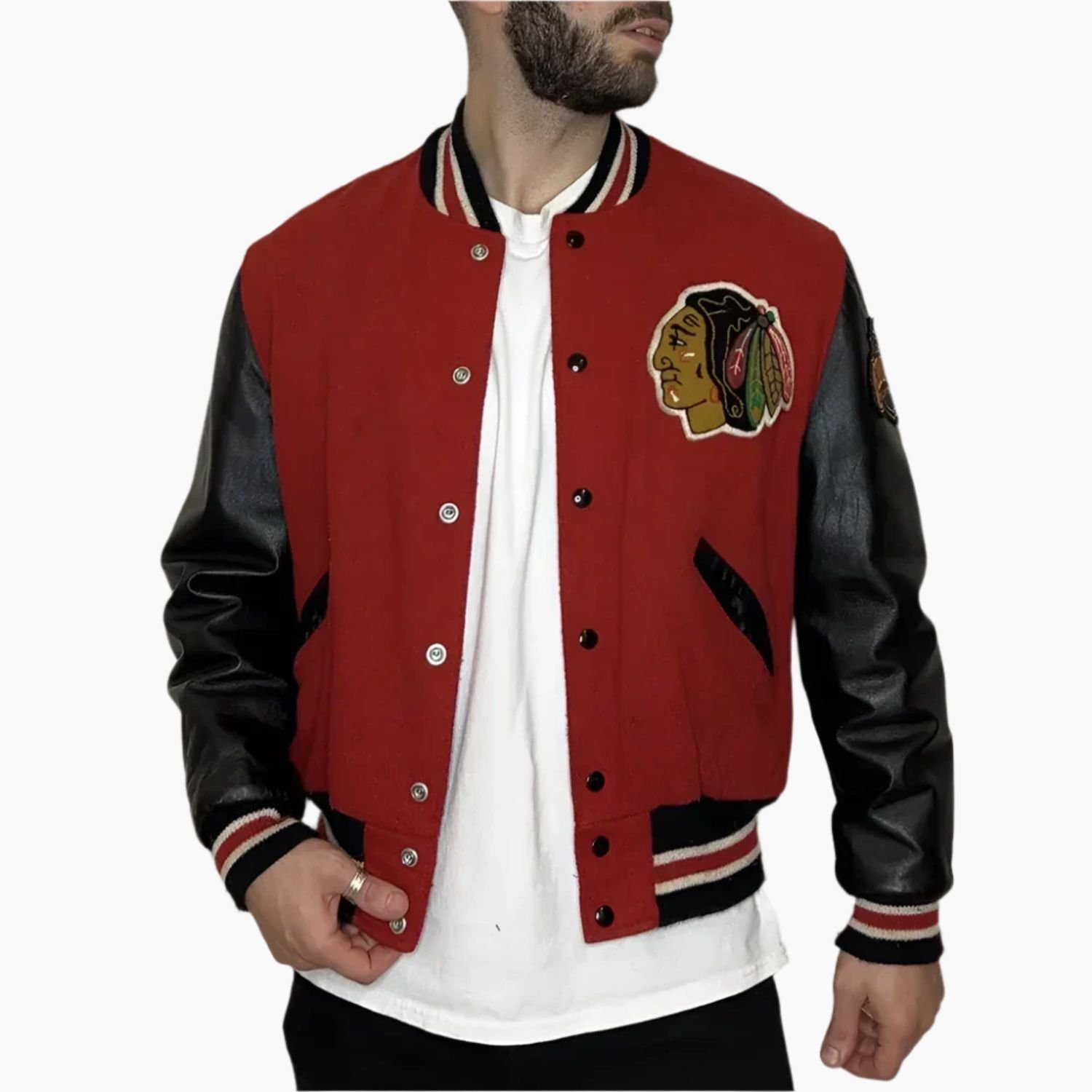 Chicago Blackhawks Campbell Varsity Jacket Chicago Blackhawks Campbell Varsity Jacket