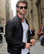 Chris Hemsworth Black Stylish Leather Jacket