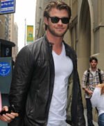 Chris Hemsworth Black Stylish Leather Jacket