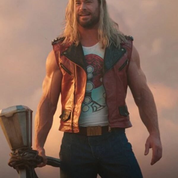 Chris Hemsworth THOR Love And Thunder Leather Vest