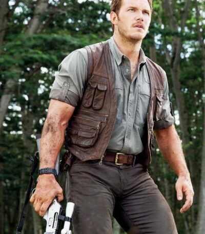 Chris Pratt Owen Jurassic World Premium Leather Vest