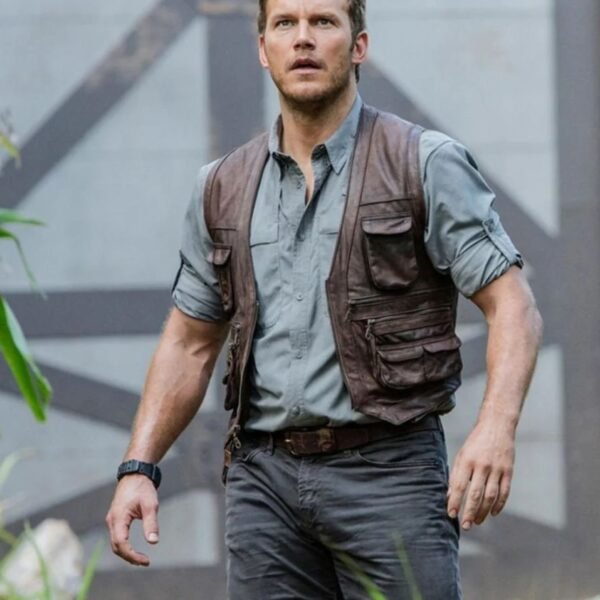 Chris Pratt Owen Jurassic World Premium Leather Vest