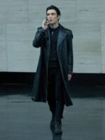 Cillian Murphy In Time Long Leather Coat