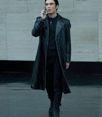 Cillian Murphy In Time Long Leather Coat