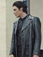 Cillian Murphy In Time Long Leather Coat