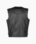 Classic Black Leather Vest
