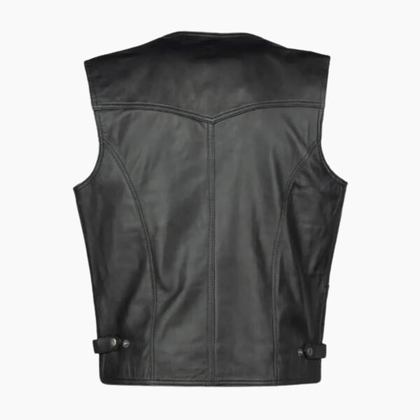 Classic Black Leather Vest