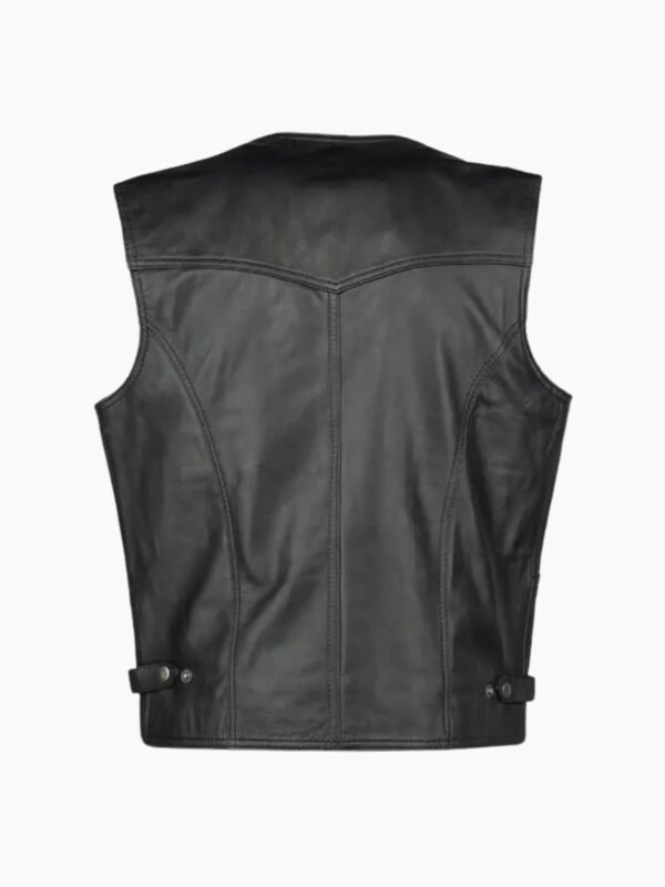 Classic Black Leather Vest