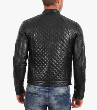 Classic Black Quilted Leather Jacket