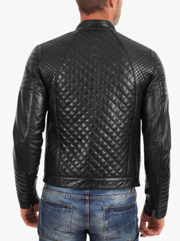 Classic Black Quilted Leather Jacket