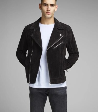 Classic Winter Genuine Suede Leather Jacket
