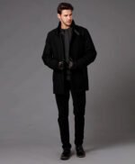 Classic Winter Suede Leather Jacket For Men